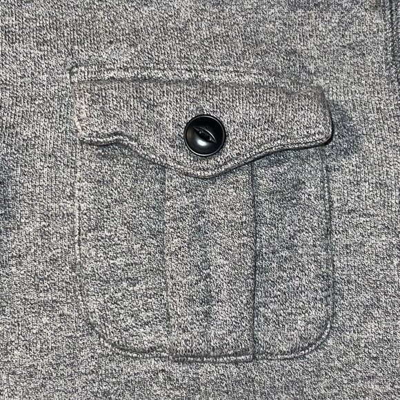 Pendleton Sweater Mens Size Medium Elbow Patch Cowl Neck Pullover Gray Cotton - Picture 5 of 9